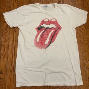 DAYDREAMER x The Rolling Stones Tongue Logo Graphic Tee – White